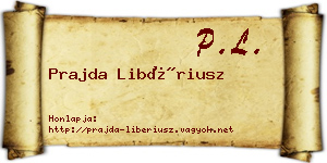 Prajda Libériusz névjegykártya